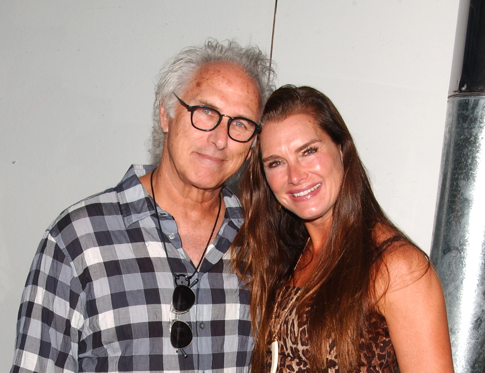 Artist Eric Fischl and Actress/Model Brooke Shields attend an event in celebration of Eric's forthcoming exhibition at the Dallas Contemporary at the former home and studio of artist Elaine de Kooing, East Hampton, NY.