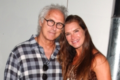 Artist Eric Fischl and Actress/Model Brooke Shields attend an event in celebration of Eric's forthcoming exhibition at the Dallas Contemporary at the former home and studio of artist Elaine de Kooing, East Hampton, NY.