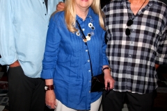 Artist Eric Fischl, Michele Cohen Chair of the Board of the Museum of Arts and Design and Marty Cohen Chairman of the Board of Guild Hall, East Hampton, NY attend an event in celebration of Eric's forthcoming exhibition at the Dallas Contemporary at the former home and studio of artist Elaine de Kooing, East Hampton, NY.