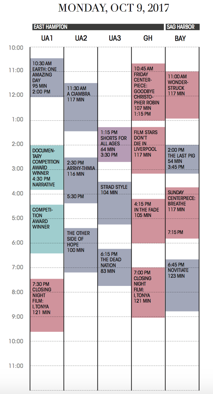 HIFF 2017 Screening Schedule The Purist
