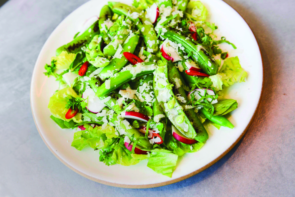 Snap Pea Salad with Buttermilk Dressing